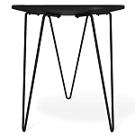 Стол журнальный с круглой столешницей из стекла Gold and Black Marble варинант исполнения - 4 | Loft Concept в Санкт-петербурге