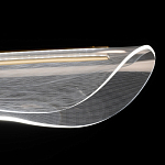 Люстра линейная с прозрачным волнообразным плафоном Wave Line варинант исполнения - 6 | Loft Concept в Санкт-петербурге