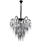 Люстра со стеклянными подвесками дымчатого цвета Ambre Glass Chandelier 70 варинант исполнения - 3 | Loft Concept в Санкт-петербурге