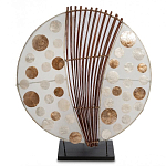 Настольная лампа из перламутра и дерева на подставке Indonesian Round Shell варинант исполнения - 1 | Loft Concept в Санкт-петербурге