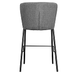 Стул барный серый с широкой закругленной спинкой Bar Chair Gray варинант исполнения - 4 | Loft Concept в Санкт-петербурге