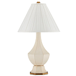 Настольная лампа с фактурным конусовидным абажуром и кожаным каркасом Malifis варинант исполнения - 4 | Loft Concept в Санкт-петербурге