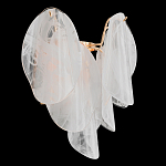 Бра из полупрозрачных овальных лепестков из стекла с металлическим основанием золотого цвета Nazaire Glass Lighting варинант исполнения - 1 | Loft Concept в Санкт-петербурге