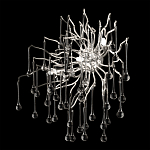 Бра с лучеобразным основанием и подвесками из прозрачного стекла в виде длинных капель Droplet Chandelier варинант исполнения - 12 | Loft Concept в Санкт-петербурге