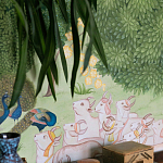 Обои ручная роспись Dandaka Glades Original colourway on painted Xuan paper варинант исполнения - 2 | Loft Concept в Санкт-петербурге