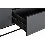 ТВ-тумба цвета графит с  2-мя дверцами и ящиком Strict Lines варинант исполнения - 4 | Loft Concept в Санкт-петербурге