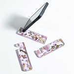 Подставка для телефона из эпоксидной смолы с цветами розовая Epoxy Flowers Phone Stand Pink варинант исполнения - 3 | Loft Concept в Санкт-петербурге