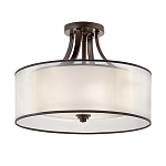 Потолочный светильник с двойным цилиндрическим плафоном из белого стекла и прозрачной органзы Kichler варинант исполнения - 17 | Loft Concept в Санкт-петербурге