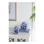 Ваза с крышкой в китайском стиле Oriental Blue & White Ornament Vases варинант исполнения - 4 | Loft Concept в Санкт-петербурге