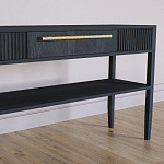 Дизайнерская Консоль с полкой и ящиком Primo Черный дуб варинант исполнения - 3 | Loft Concept в Санкт-петербурге
