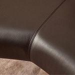 Кушетка с деревянным каркасом и сиденьем из коричневой натуральной кожи Moon Walnut Furniture варинант исполнения - 2 | Loft Concept в Санкт-петербурге