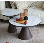 Столик журнальный круглый на конусовидном металлическом основании Sustainability варинант исполнения - 2 | Loft Concept в Санкт-петербурге