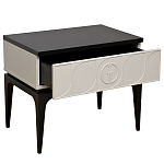 Тумбочка прикроватная с ящиком черно-серого цвета Noble Nightstand варинант исполнения - 2 | Loft Concept в Санкт-петербурге