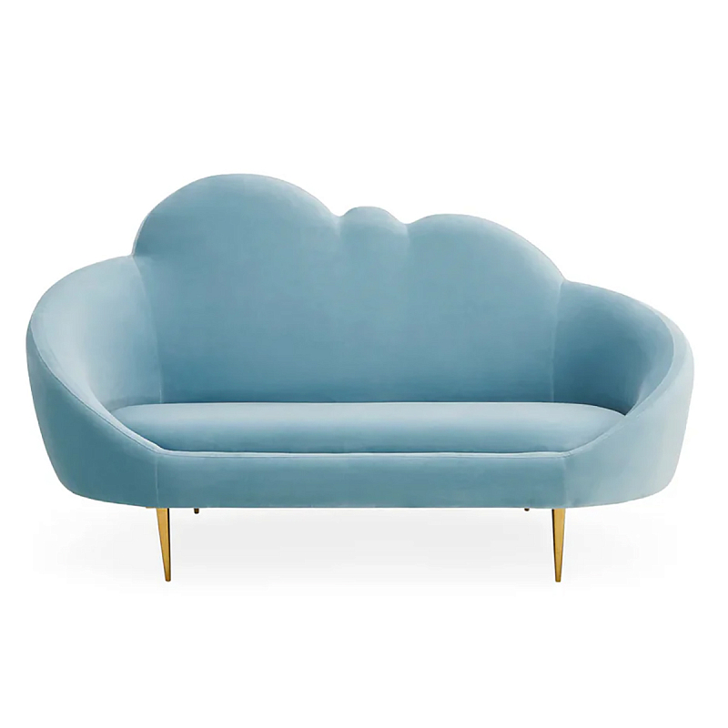 Уникальный детский диван Soft Cloud двухместный Голубой Золотой Уникальный детский диван Soft Cloud двухместный Голубой Золотой в Санкт-петербурге | Loft Concept