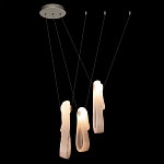 Подвесной светильник белого цвета с 3-мя изогнутыми плафонами Flow Loop варинант исполнения - 3 | Loft Concept в Санкт-петербурге