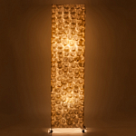 Торшер из перламутра на металлическом каркасе Indonesian Tower 3 варинант исполнения - 4 | Loft Concept в Санкт-петербурге