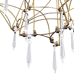 Потолочный светильник с тонкой металлической конструкцией цвета золото Quasar варинант исполнения - 4 | Loft Concept в Санкт-петербурге