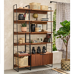 Стеллаж из орехового дерева Olson Rack варинант исполнения - 6 | Loft Concept в Санкт-петербурге