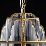 Люстра прямоугольная на цепях с прозрачными трубками и волнистым краем Nembus варинант исполнения - 10 | Loft Concept в Санкт-петербурге