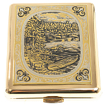 Портсигар на 20 сигарет с гравировкой природы в подарочной коробке Metal Cigarettes Cases варинант исполнения - 1 | Loft Concept в Санкт-петербурге