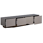 Тумба под телевизор со стеклянной столешницей и с выдвижными ящиками Minimalist Accent варинант исполнения - 2 | Loft Concept в Санкт-петербурге