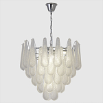 Люстра с подвесками из рифленного стекла в форме капель Textured Glass Chandelier варинант исполнения - 1 | Loft Concept в Санкт-петербурге