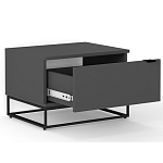 Тумба прикроватная цвета графит с ящиками Strict Lines варинант исполнения - 3 | Loft Concept в Санкт-петербурге