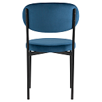 Стул с круглым сиденьем на металлическом основании ALFIE CHAIR Blue варинант исполнения - 3 | Loft Concept в Санкт-петербурге