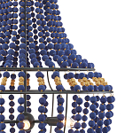 Люстра каплевидной формы декорированная синими и золотыми бусинами Blue Beads варинант исполнения - 1 | Loft Concept в Санкт-петербурге