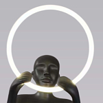 Торшер черная статуэтка Statue In The Clouds Floor Lamp варинант исполнения - 3 | Loft Concept в Санкт-петербурге