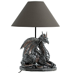 Настольная лампа с абажуром Дракон Silver Dragon варинант исполнения - 2 | Loft Concept в Санкт-петербурге