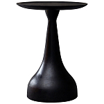 Приставной круглый столик из массива акации Veras Black Side Table варинант исполнения - 1 | Loft Concept в Санкт-петербурге