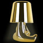 Настольная лампа фигурная золотого цвета с гладким абажуром Высота 16 см Sophia варинант исполнения - 5 | Loft Concept в Санкт-петербурге