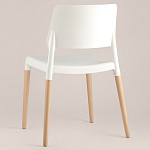 Пластиковый стул на ножках из массива бука Ferret White варинант исполнения - 5 | Loft Concept в Санкт-петербурге