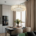 Круглая люстра с декором из рельефного стекла Cassian Relief Glass Chandelier 80 варинант исполнения - 3 | Loft Concept в Санкт-петербурге