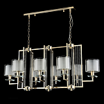 Люстра прямоугольной формы с 8-ю цилиндрическими плафонами из стекла Laurent варинант исполнения - 8 | Loft Concept в Санкт-петербурге