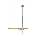 Люстра с 3-мя  пересекающимися цилиндрическими плафонами на тонких тросах Trumpet tube варинант исполнения - 6 | Loft Concept в Санкт-петербурге