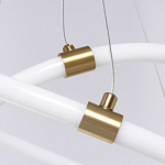 Люстра подвесная с двумя пересекающимися белыми светодиоидными кольцами Luke Lampco Tracer Lamp варинант исполнения - 6 | Loft Concept в Санкт-петербурге