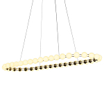 Люстра подвесная светодиодная с круглыми плафонами белого цвета PEARLS Suspension 100  варинант исполнения - 3 | Loft Concept в Санкт-петербурге