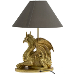 Настольная лампа с абажуром Дракон Golden Dragon Lamp Brown варинант исполнения - 4 | Loft Concept в Санкт-петербурге
