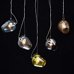 Люстра линейная с 5-ю разноцветными стеклянными плафонами Kaleido варинант исполнения - 5 | Loft Concept в Санкт-петербурге