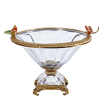 Чаша из прозрачного стекла с бронзовым рельефным ободком Eden Garden варинант исполнения - 1 | Loft Concept в Санкт-петербурге