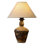 Настольная лампа с керамическим фактурным основанием и тканевым абажуром Eastern Tale варинант исполнения - 6 | Loft Concept в Санкт-петербурге