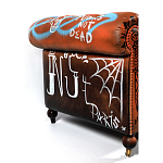 Диван Честерфильд граффити graffiti Orange Sofa натуральная кожа варинант исполнения - 7 | Loft Concept в Санкт-петербурге