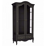 Витрина черная двухдверная из массива бука в стиле прованс Black Provence варинант исполнения - 1 | Loft Concept в Санкт-петербурге