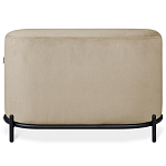 Банкетка овальная бежевый велюр на 4-х металлических ножках черного цвета SANJAY варинант исполнения - 2 | Loft Concept в Санкт-петербурге