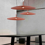 Подвесной светильник круглой формы с коричневым металлическим абажуром Halo Drift варинант исполнения - 3 | Loft Concept в Санкт-петербурге