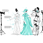 Megan Hess. Audrey Hepburn варинант исполнения - 2 | Loft Concept в Санкт-петербурге