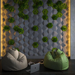 Гипсовая 3D Панель M-30 варинант исполнения - 1 | Loft Concept в Санкт-петербурге