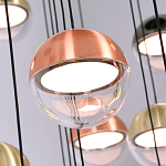 Люстра каскадная с черным круглым основанием 27 подвесов Celestial Waltz варинант исполнения - 3 | Loft Concept в Санкт-петербурге